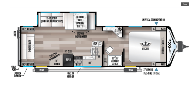 2022 EAST TO WEST RV ALTA 2850KRL, , floor-plans-day image number 0